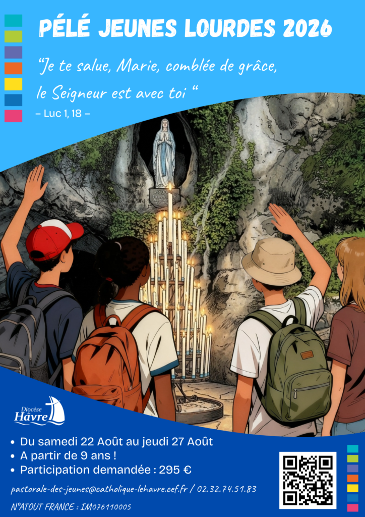 Pèlerinage à Lourdes du samedi 22 au jeudi 27 août 2026